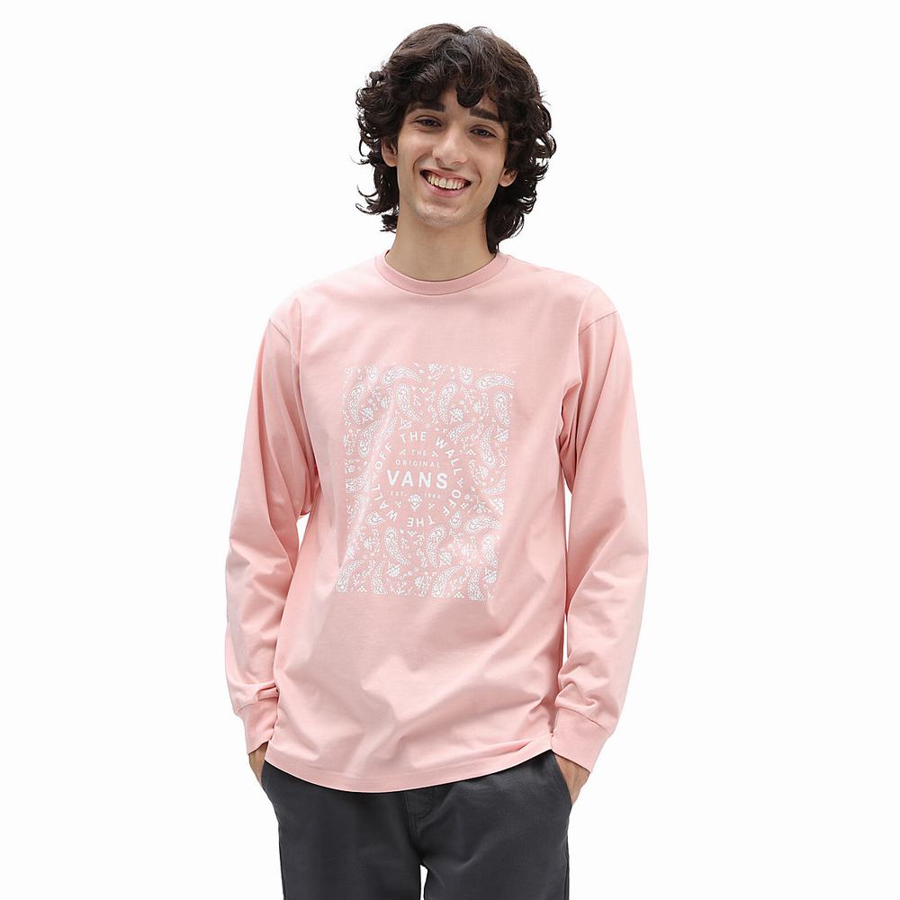 Vans Bandana Paisley Tricko Panske Ruzove | DR3276849
