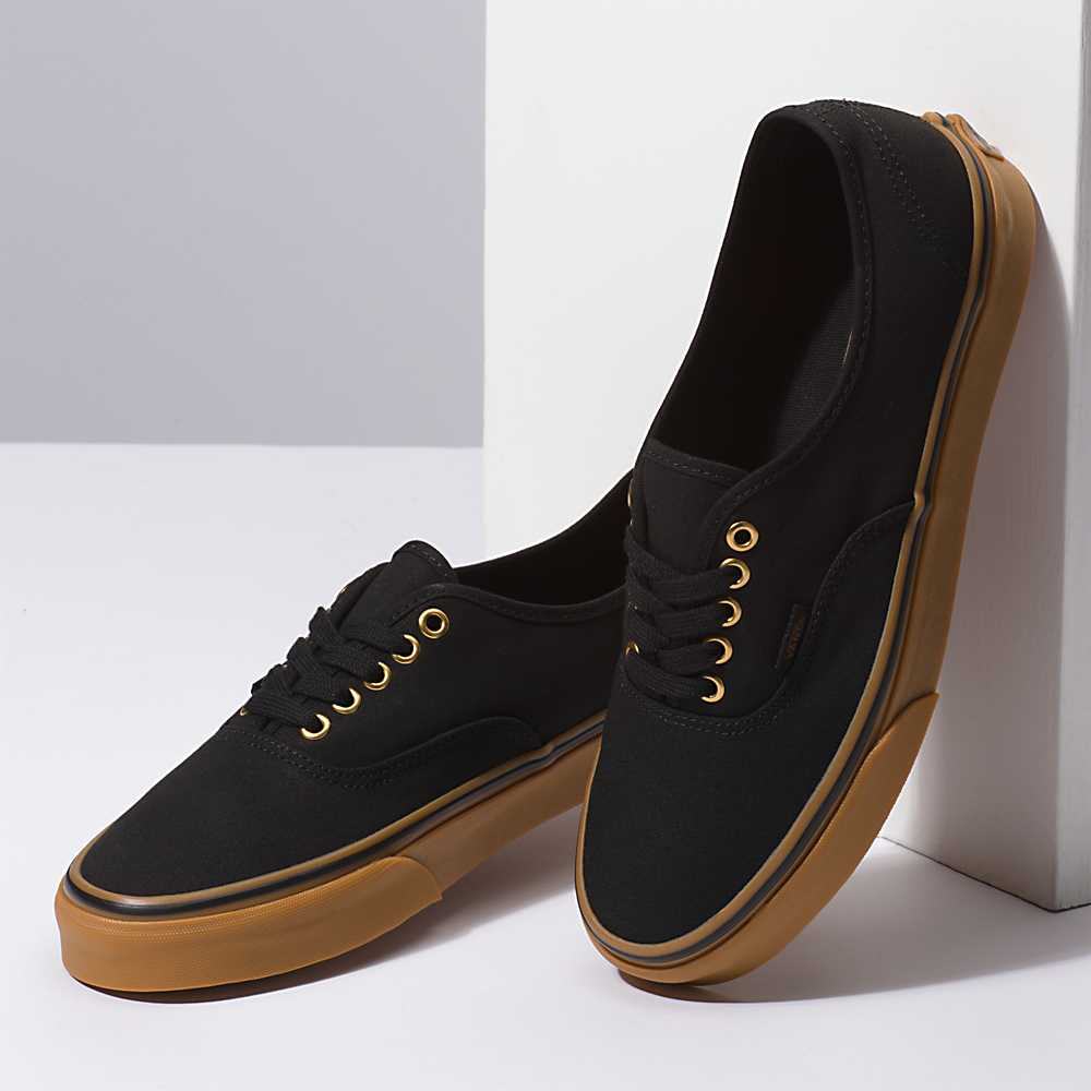 Vans Gum Authentic Tenisky Damske Čierne/Hnede | QN5632190