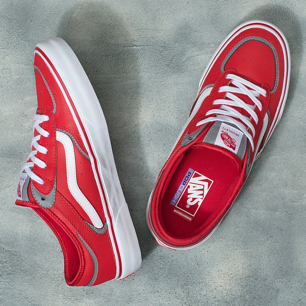 Vans Rowley Tenisky Damske Červené/Biele | ER8643705
