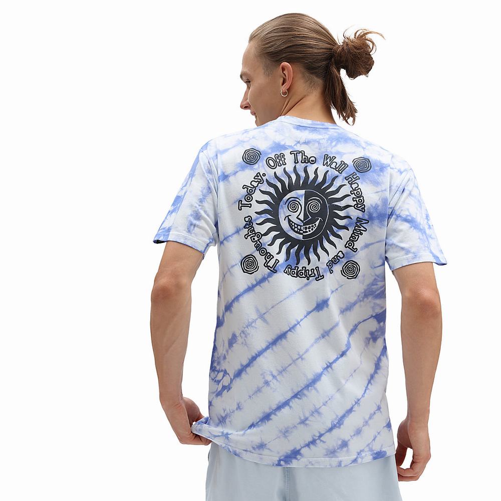 Vans Trippy Thoughts Tie Dye Tricko Panske Modre/Siva | BZ5463192