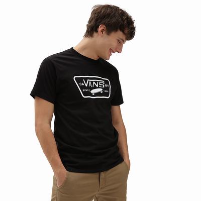 Vans Full Patch Tricko Panske Čierne/Biele | LA5479310